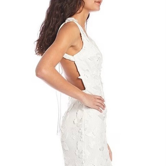 Glamour by Terani Couture ivory butterfly prom dress formal wedding dress Sz 6 - Picture 6 of 11